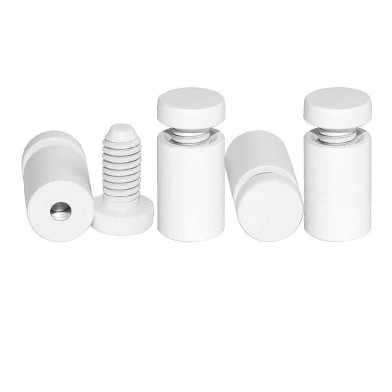 malleable,Sign Standoff 1/2" x 3/4",White Aluminum, for Acrylic,Glass,PVC,Glass Panel,Wood,Pack of 4 - Image 3